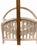 1970s Vintage Boho Whitewashed Rattan & Wicker Magazine Rack With Arched Handle For Sale - Image 5 of 5