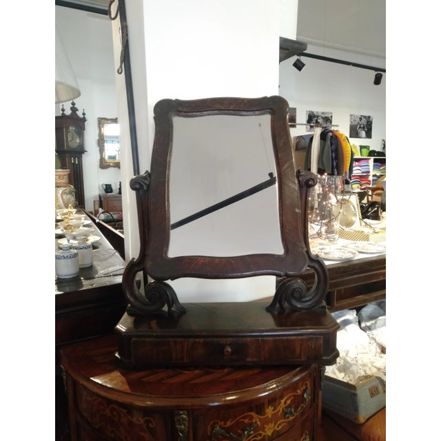 Walnut Mirror, 1900s For Sale - Image 9 of 13