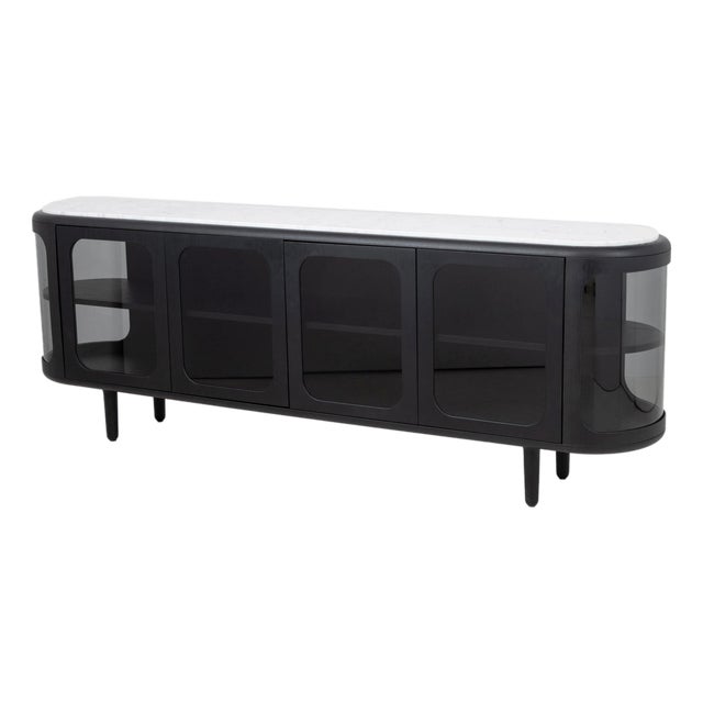 Matteo Zorzenoni "Settebello" Black Sideboard For Sale