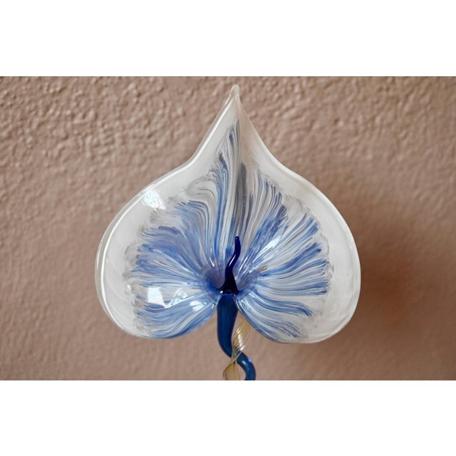 Decorative Blown Glass Flower by Per Linnemann-Schmidt, 1980s For Sale - Image 4 of 11