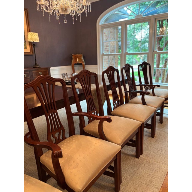Wood Late 20th Century Beautiful America Drew Chippendale Dining Chairs - Set of 6 For Sale - Image 7 of 18