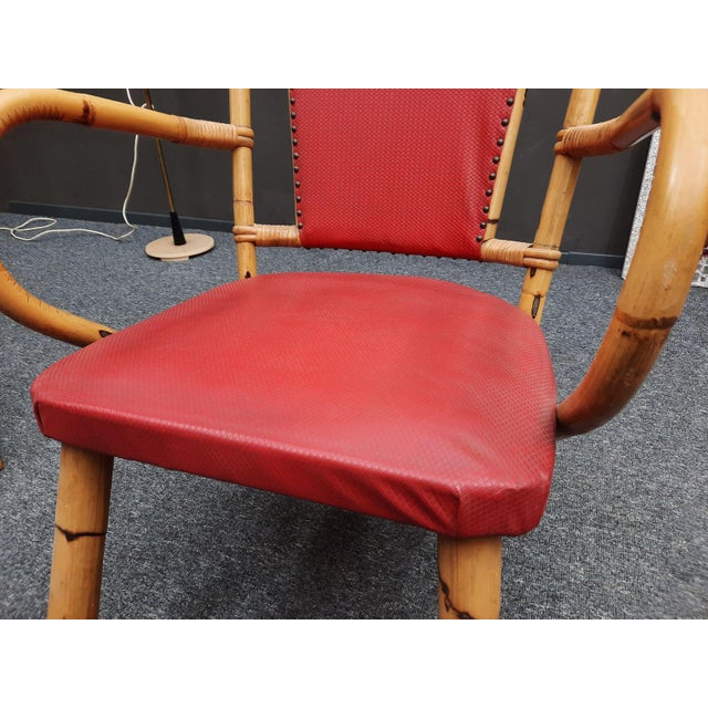 Mid-Century Bamboo Seating Set, 1950s, Set of 3 For Sale - Image 11 of 16