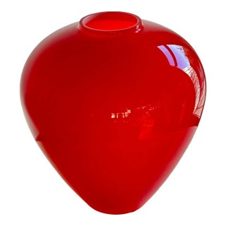 Late 20th Century Large Salviati Murano Glass Vase For Sale