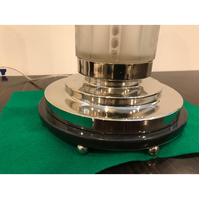 French Art Deco Table Lamps by Genet Et Michon With Marble Base - a Pair For Sale In New York - Image 6 of 10