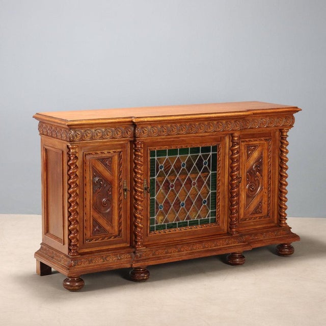 Neo-Baroque Style Walnut Credenza For Sale - Image 14 of 14