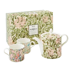 Spode Morris & Co Honeysuckle Teapot & Assorted Mug Set