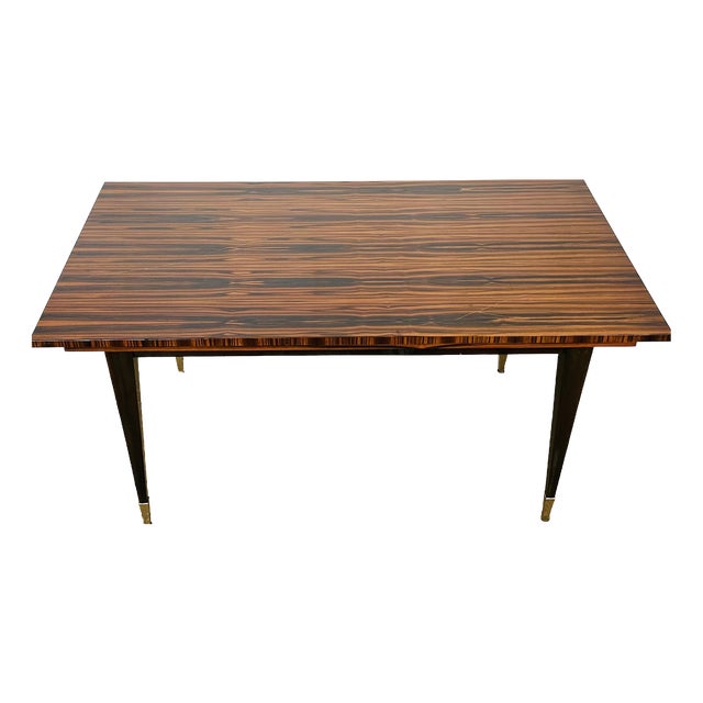 Modern Zebrawood Dining Table, 1950s For Sale