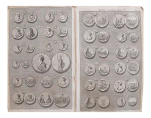 Original 1745 British Engravings, Royal Heraldic Medals - A Pair