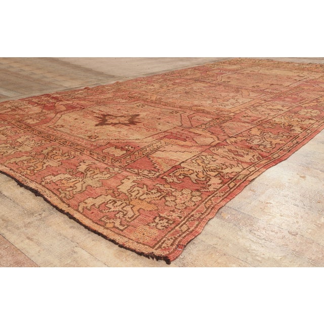 Brick Red Vintage Turkish Oushak Rug, 06'06 X 13'00 For Sale - Image 8 of 10