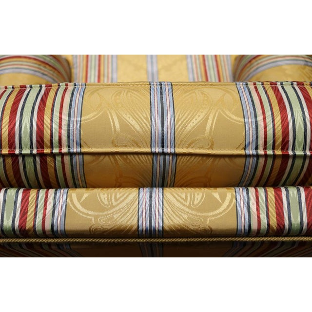 Italian Armchair with Liberty Striped Fabric, 1990s For Sale - Image 6 of 7