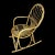 Modern Rattan Rocking Chair, 1960s For Sale - Image 3 of 10