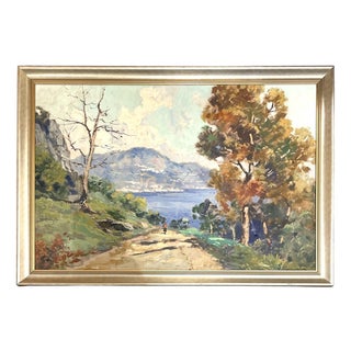 Ilio Giannaccini, Landscape, Mid-20th Century, Oil on Canvas, Framed For Sale
