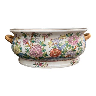 Vintage Chinese Export Porcelain Foot Bath Planter For Sale
