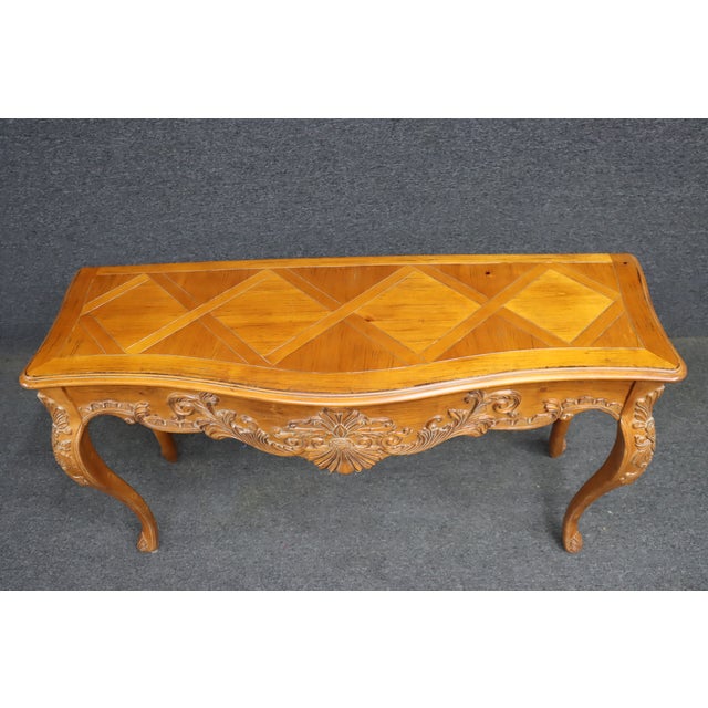 Wood Ethan Allen County French Pine Console For Sale - Image 7 of 12