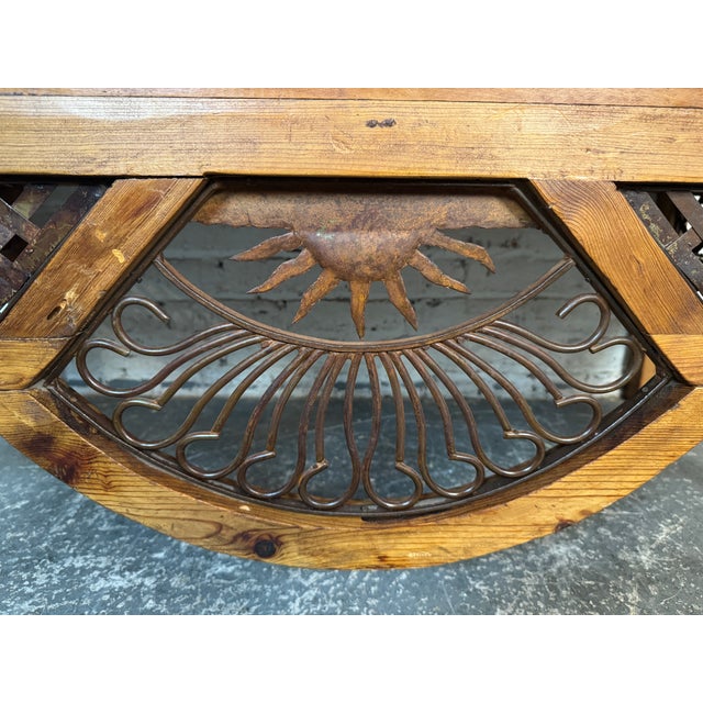 Mid 20th Century Large Spanish Colonial Style Bench For Sale - Image 9 of 11