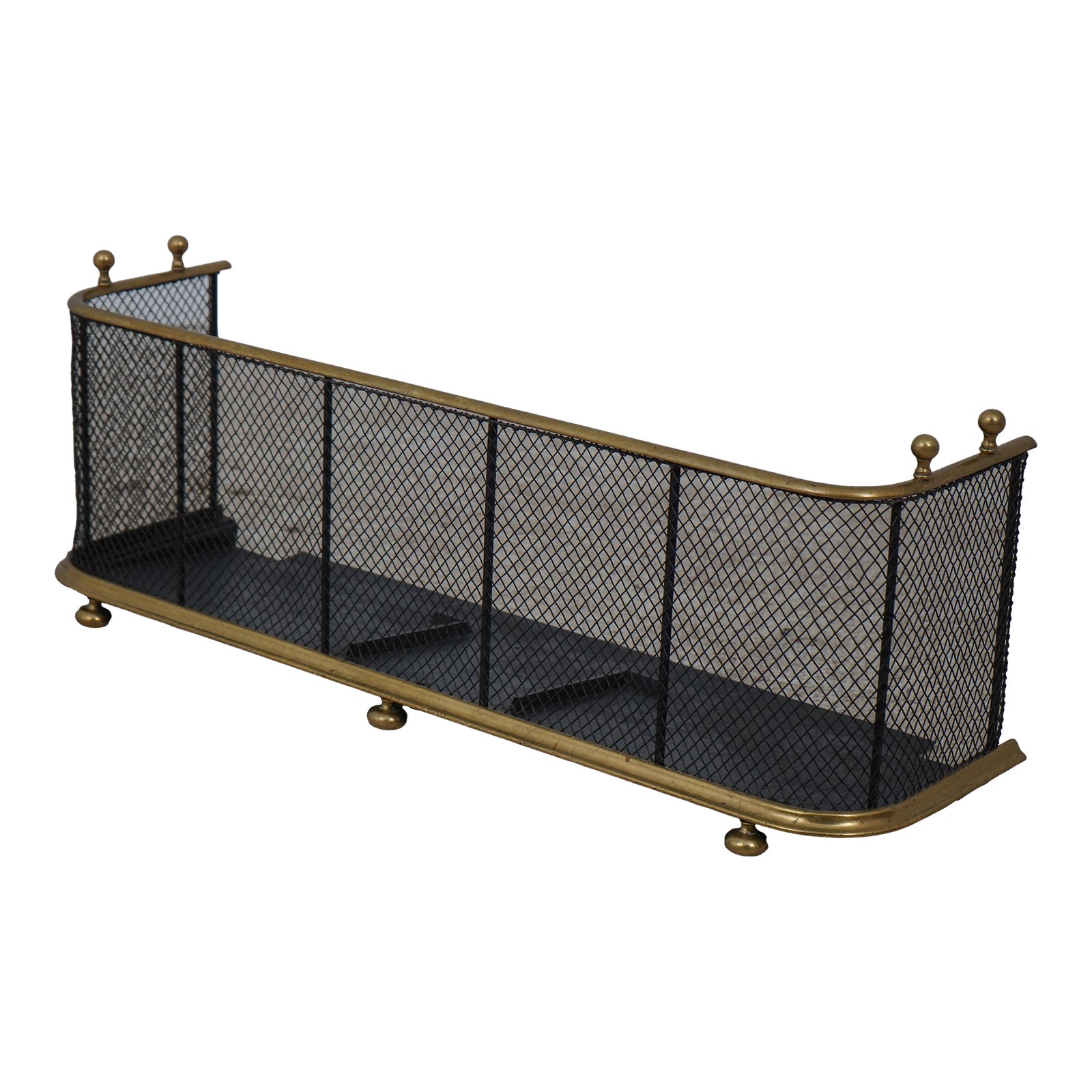 Vintage 19th C. Brass & Iron Fireplace Fender Chairish