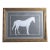 Horse Traditional English Minimalism Folk Art Gray White Original Oil Painting Cleo Plowden For Sale