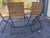 Vintage French Cafe Folding Dining Set Including 4 Chairs For Sale - Image 4 of 7