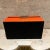 Vintage Orange Box Decorative Geometric Gold Accent For Sale - Image 11 of 12