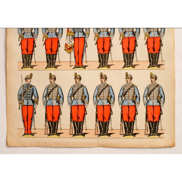 French 1880s - 1890s French Military Print - Imagerie d'Épinal #74 - Hussards For Sale - Image 3 of 3