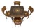 Italian Octagonal Multi-Game Table With 4 Chairs, Inlaid Wood, Chess, Backgammon & Roulette, 1980s For Sale