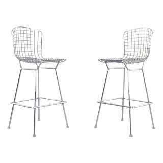 Vintage Bar Stools by Harry Bertoia for Knoll International, 1970s, Set of 2 For Sale