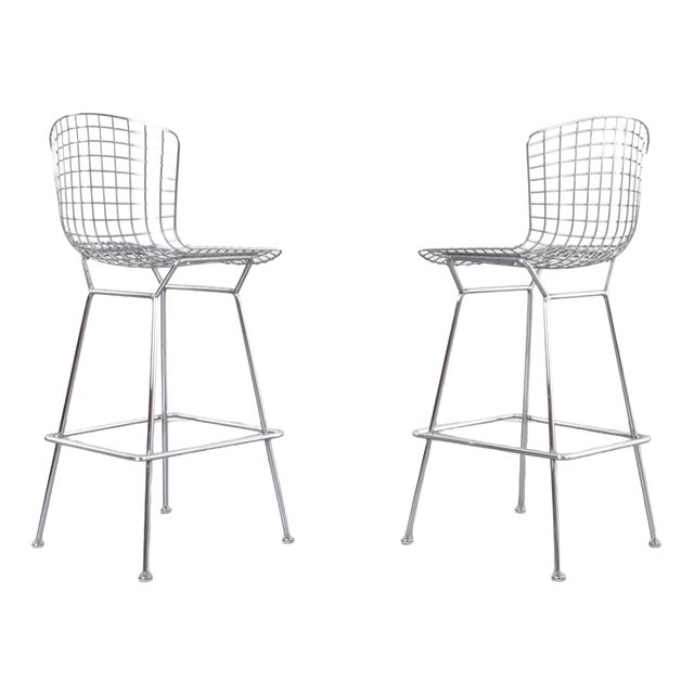 Vintage Bar Stools by Harry Bertoia for Knoll International, 1970s, Set of 2 For Sale