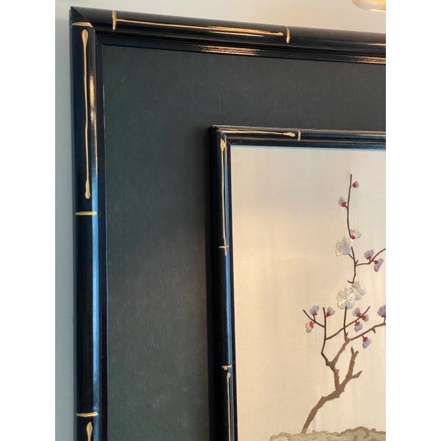 1980 Traditional Chinese Silk Embroidery of the Four Seasons For Sale - Image 10 of 11