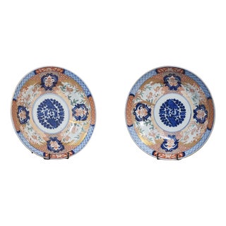 Japanese Imari Plates, Set of 2 For Sale