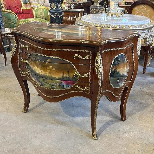 French French Louis XV Style Commode Furniture For Sale - Image 3 of 5