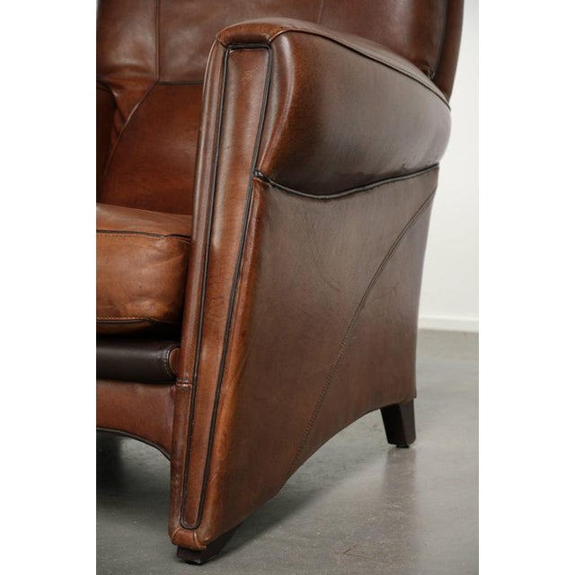 Vintage Art Nouveau Sheepskin Armchair For Sale - Image 12 of 14