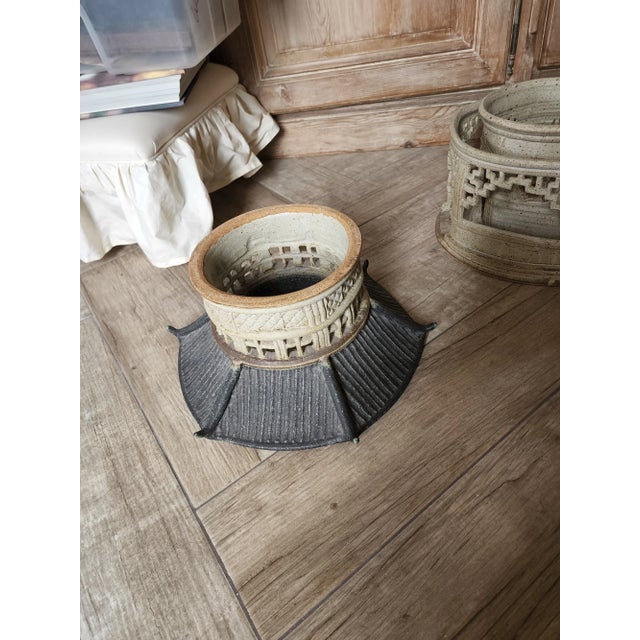 Vintage Stacking Stoneware Pagoda For Sale In San Antonio - Image 6 of 13