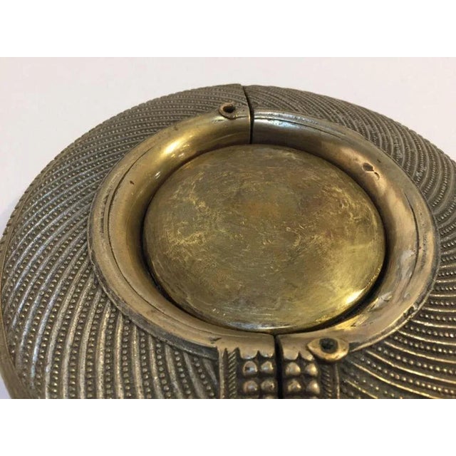 Antique Ethnic Brass Traditional Anklet Bracelet From India Vide Poche For Sale - Image 15 of 17