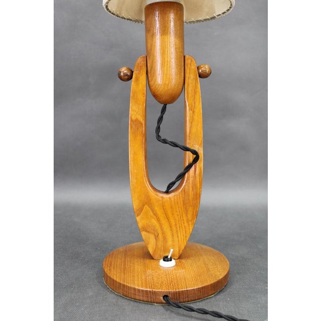 Brown Mid-Century Adjustable Wooden Table Lamps, Former Czechoslovakia, 1970s, Set of 2 For Sale - Image 8 of 16