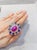 Traditional Bochic Vintage Ruby, Tanzanite & Fancy Sapphire Candy Ring Set 18K Gold & Silver For Sale - Image 3 of 18