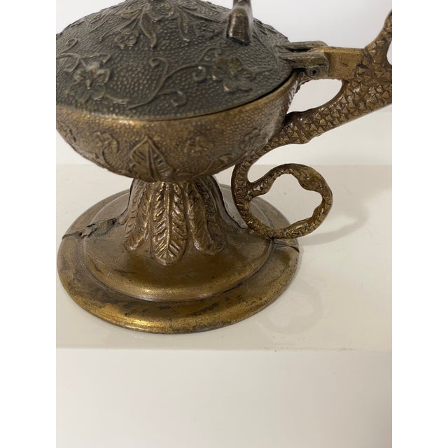 Early 20th Century Early 20th Century Old Serpent Beast Monster Decorative Arts Oil Lamp Incense Burner Figural Light For Sale - Image 5 of 12