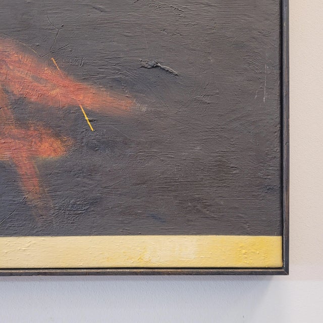 Andrés Mende, Red and Black Abstract Informalist Artwork, 2018, Oil on Canvas For Sale - Image 9 of 13