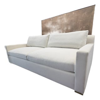 Rh Belgian Track Arm 2-Cushion Sofa – 8' Luxe Depth Natural Performance Linen Weave | Down-Feather Fill For Sale