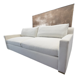 Rh Belgian Track Arm 2-Cushion Sofa – 8' Luxe Depth Natural Performance Linen Weave | Down-Feather Fill