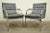 Late 20th Century Mid Century Modern Milo Baughman Style Chrome Steel Cantilever Arm Chairs - Pair For Sale - Image 12 of 12