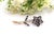 Gold and Silver Flower-Shaped Brooch with Diamond Chips For Sale - Image 5 of 5