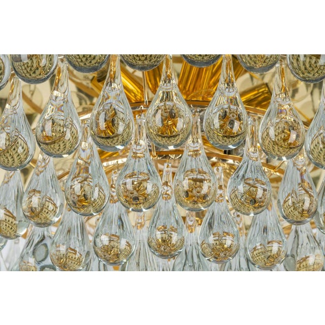 Murano Glass Tear Drop Chandelier by C. Palme, Germany, 1970s For Sale - Image 14 of 16