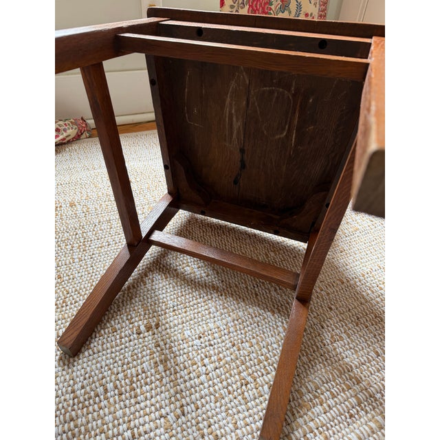 Antique Oak Mission Chair For Sale In Savannah - Image 6 of 12
