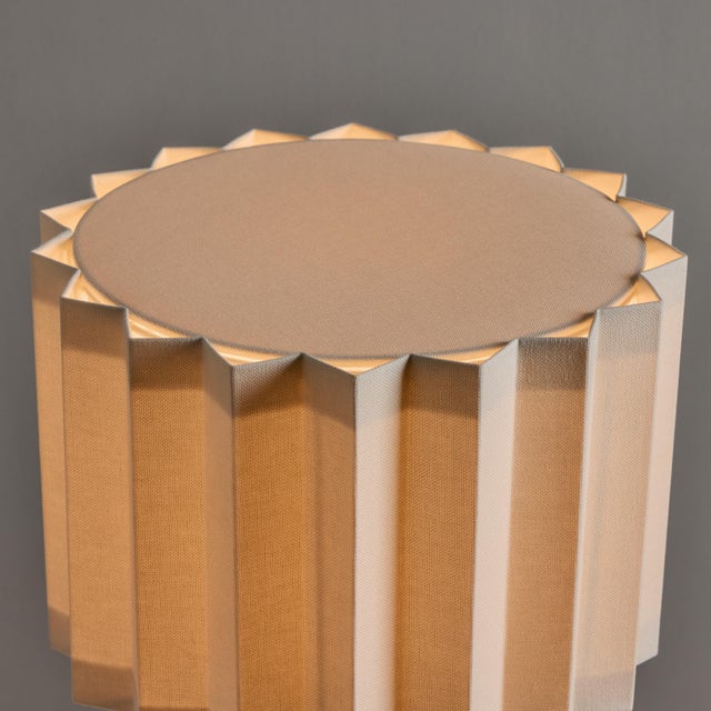 Plissé White Edition' Pleated Textile Table Lamp by Folkform for Örsjö For Sale - Image 11 of 17
