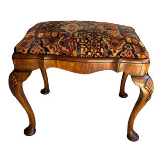 20th Century French Provincial Style Walnut Footstool or Ottoman For Sale