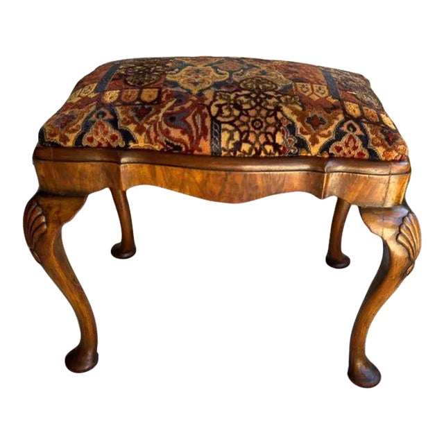 20th Century French Provincial Style Walnut Footstool or Ottoman For Sale