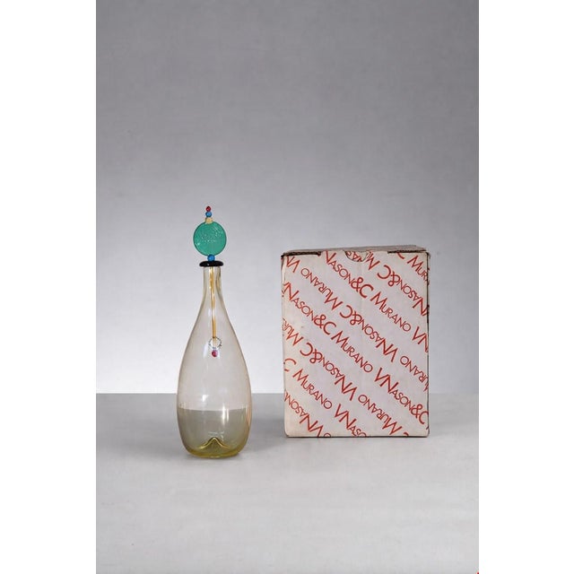 Yellow Artistic Bottle in Murano Glass from Carlo Nason, 1980s For Sale - Image 10 of 10