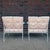 Rare set of lounge chairs with foot stools by Italian American designer John B Salterini.