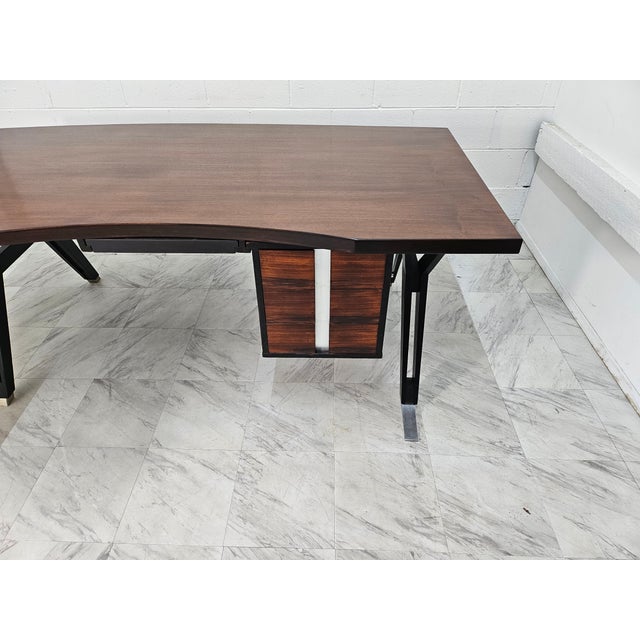 Brown Ico Parisi Design Desk for Mim, Circa 1958 For Sale - Image 8 of 18