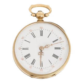 Pocket Watch In 18k Gold For Sale